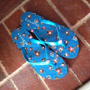 New Coach Abbigail Denim Star Flip-Flops